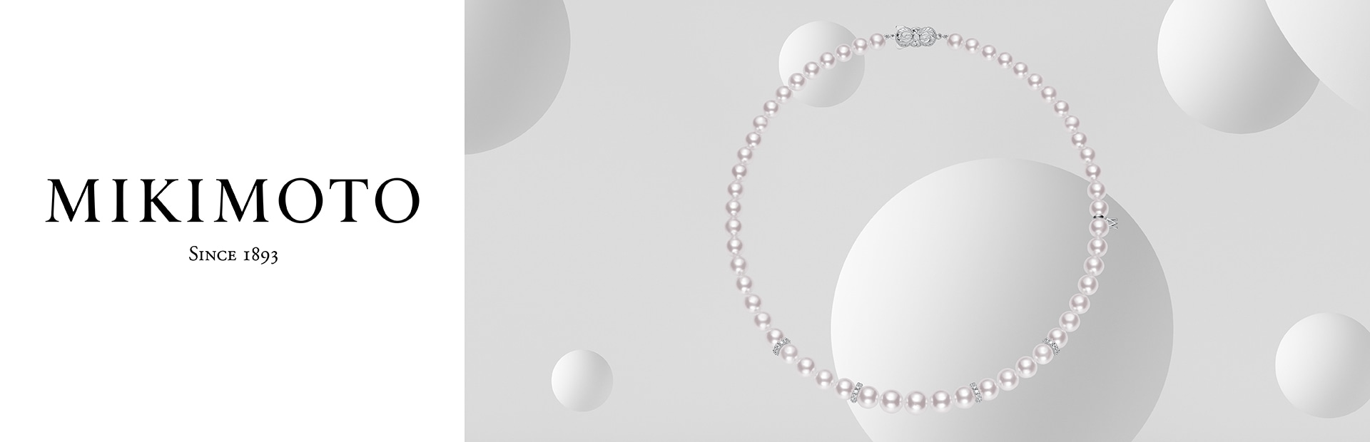 Mikimoto Pearls banner. Shop here.
