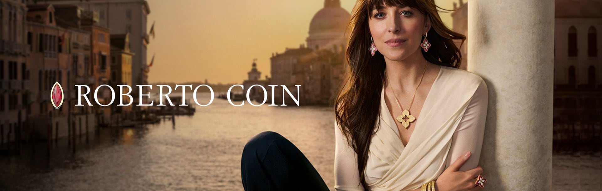 Roberto Coin's new global brand ambassador, Dakota Johnson, in new ad campaign