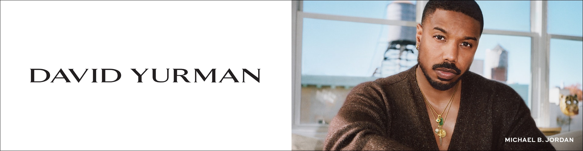 Michael B Jordan wearing David Yurman jewellery