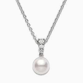 Mikimoto pearl necklace. Tap to shop.