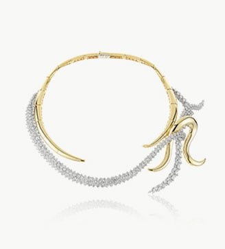 Image of Yeprem Necklace in Diamond and Yellow Gold